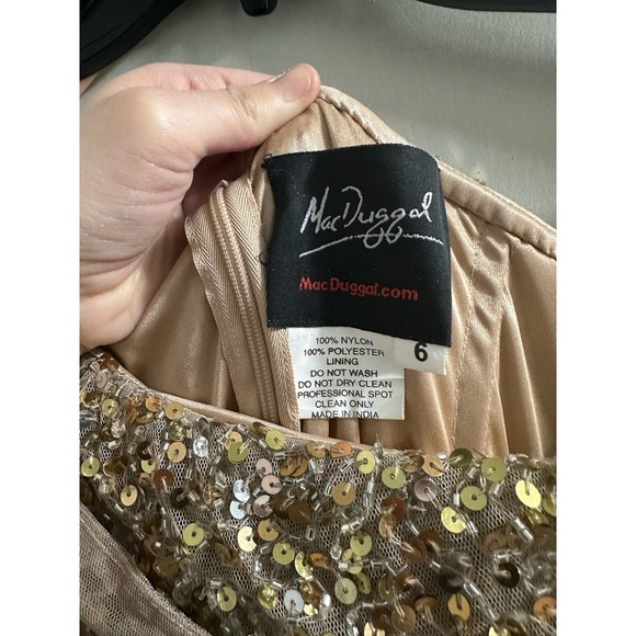 MAC DUGGAL Women's Sequined One Shoulder Evening Gown … - Picture 5 of 13